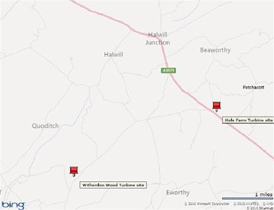 Map of Turbine Sites