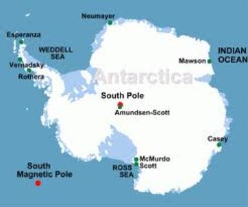 map of antartica